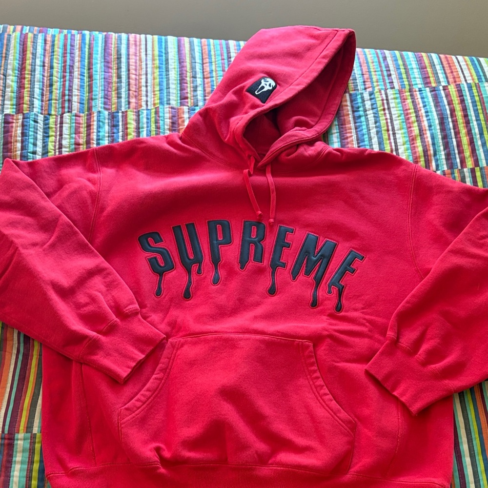 Supreme Ghostface embroidered hoodie size medium new in bag